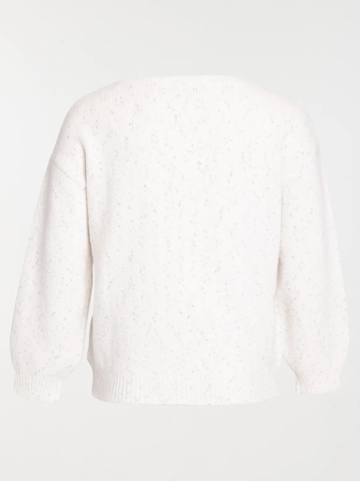 Pull écru col rond grande taille femme