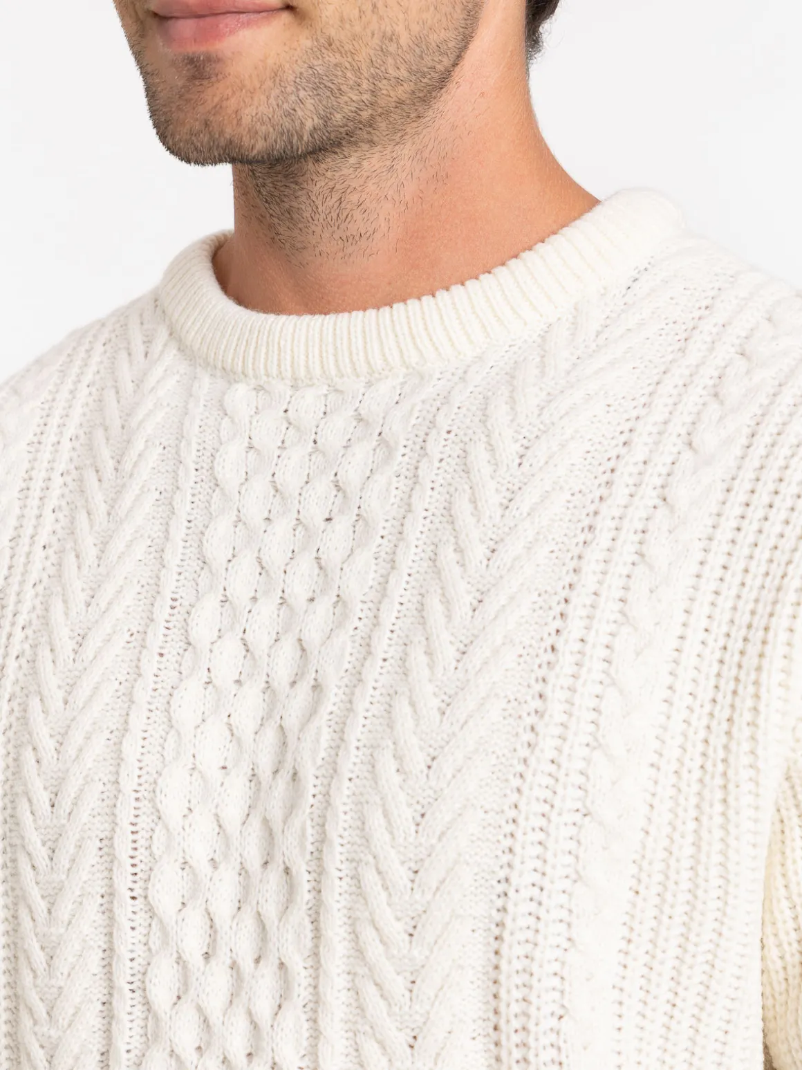 Pull écru homme