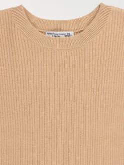 Pull côtelé camel doux fille (XXS-M)
