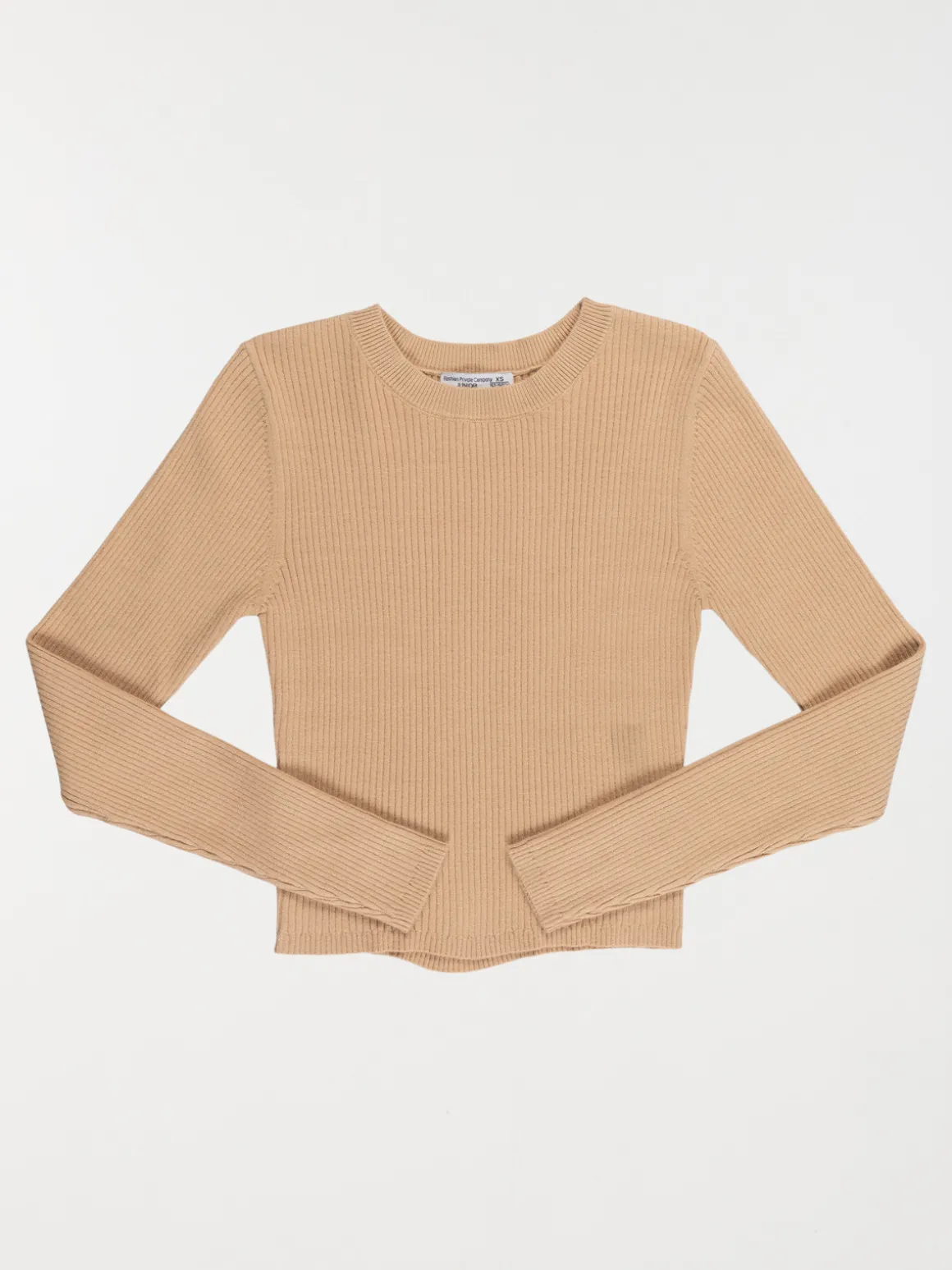 Pull côtelé camel doux fille (XXS-M)