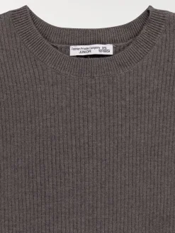 Pull côtelé uni fille (XXS-M)
