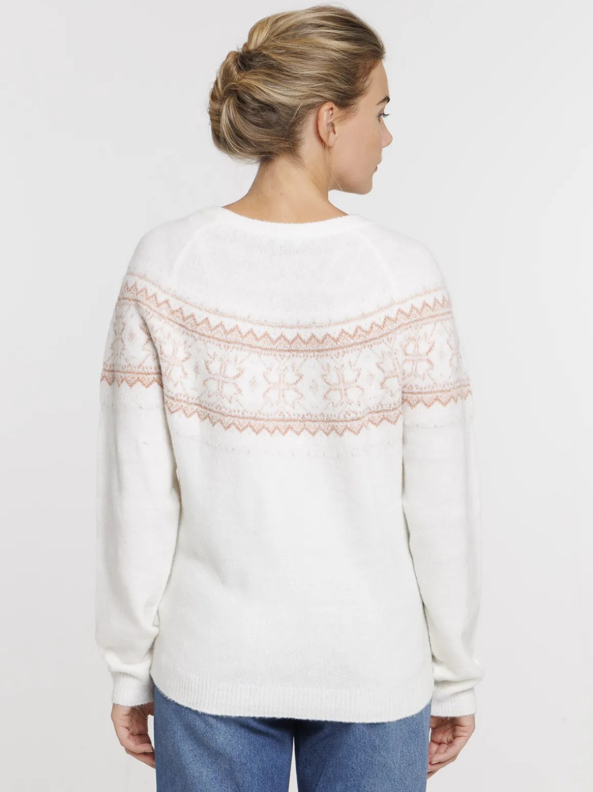 Pull de Noël écru femme