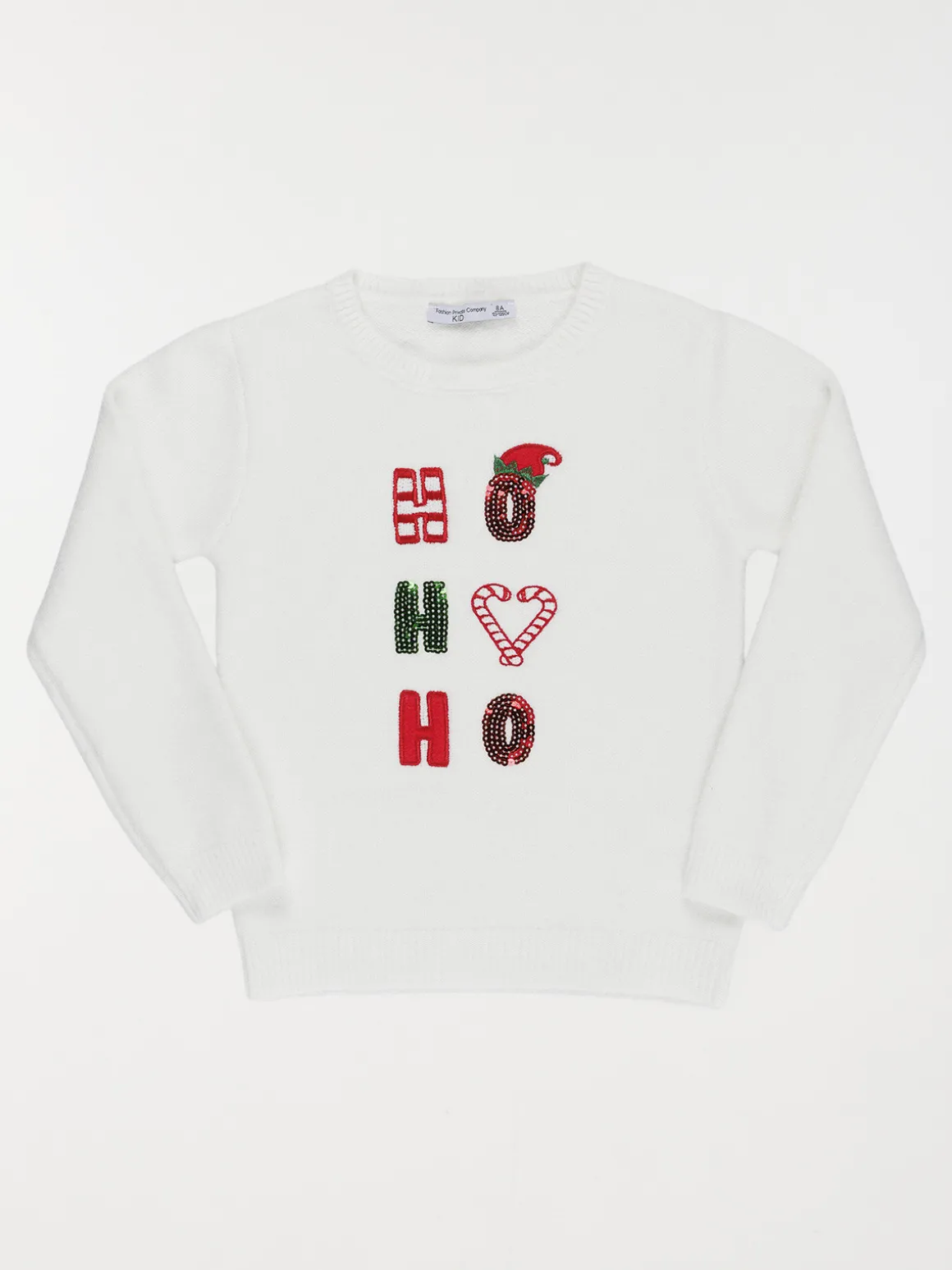 Pull de Noël ho ho ho fille (3-12A)