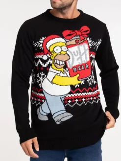 Pull de Noël Homer Simpson homme