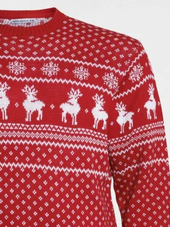 Pull de noël rouge grande taille homme