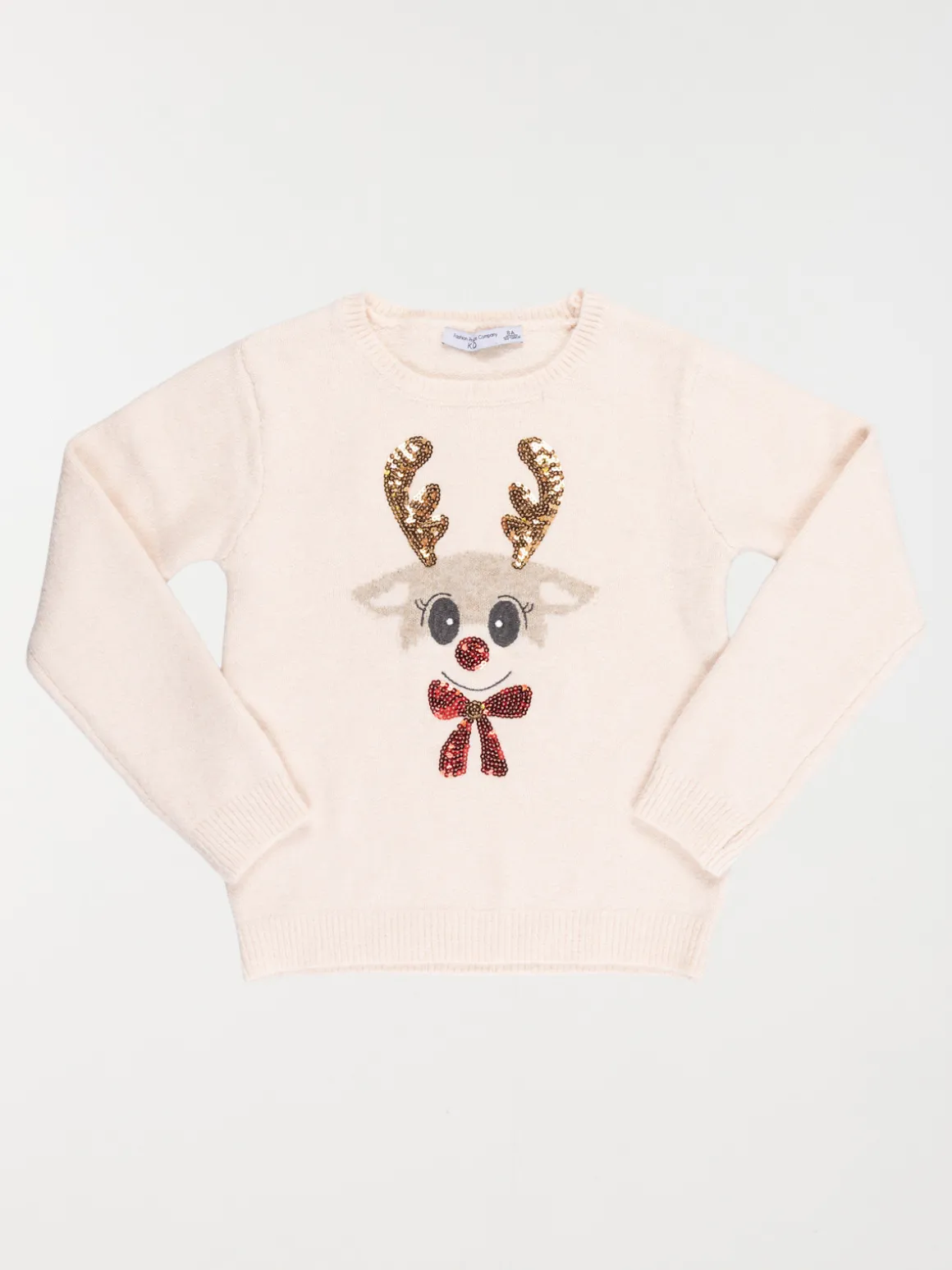 Pull de Noël sequins fille (3-12A)