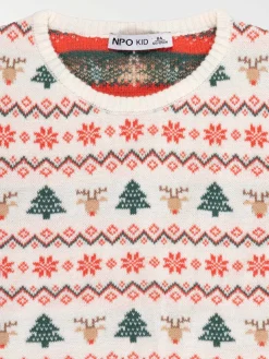 Pull de Noël tout imprimé enfant (3-12A)
