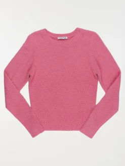 Pull doux rose fluo fille (XXS-M)