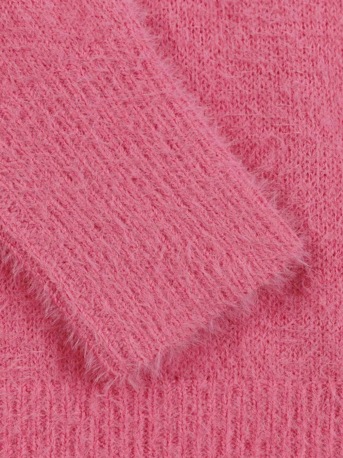 Pull doux rose fluo fille (XXS-M)