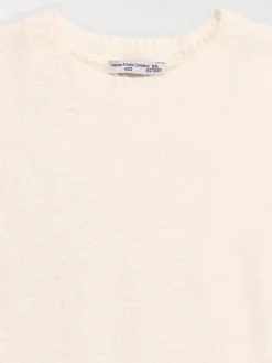 Pull fille écru col rond (3-12A)