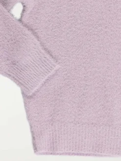 Pull fille lavandin col rond (3-12A)
