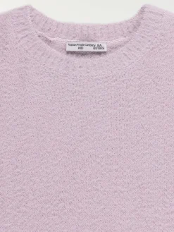 Pull fille lavandin col rond (3-12A)