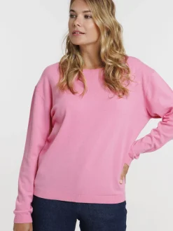 Pull fin col rond femme