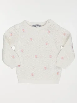 Pull fleurs brodées fille (3-36M)