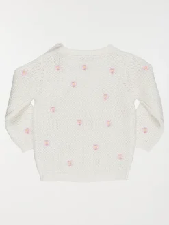 Pull fleurs brodées fille (3-36M)