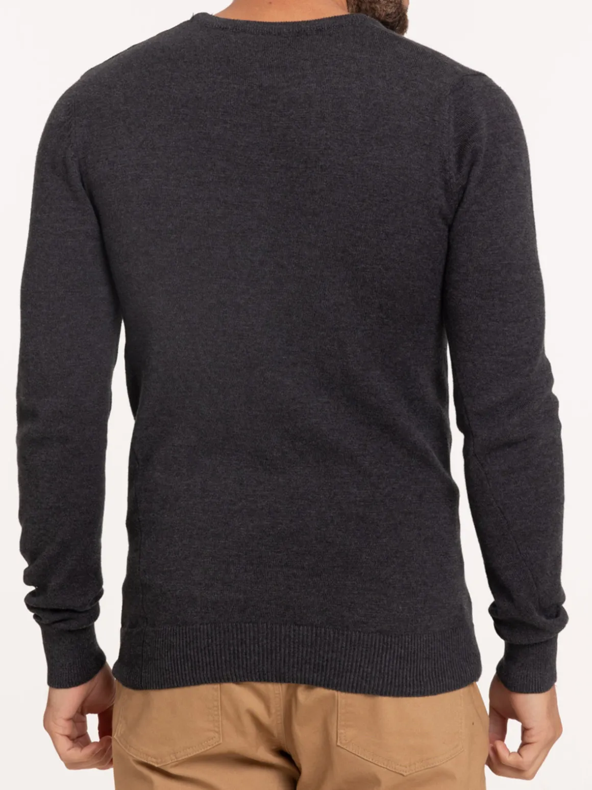 Pull gris anthracite chiné homme
