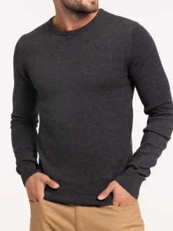 Pull gris anthracite chiné homme