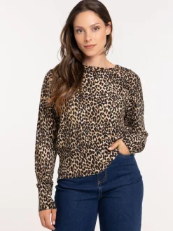 Pull léopard femme