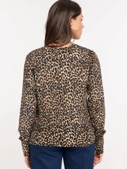 Pull léopard femme