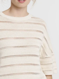 Pull maille ajourée femme