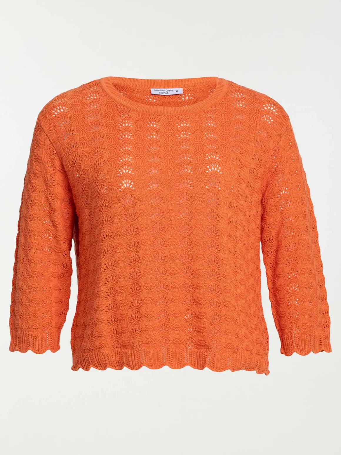 Pull maille crochet grande taille femme