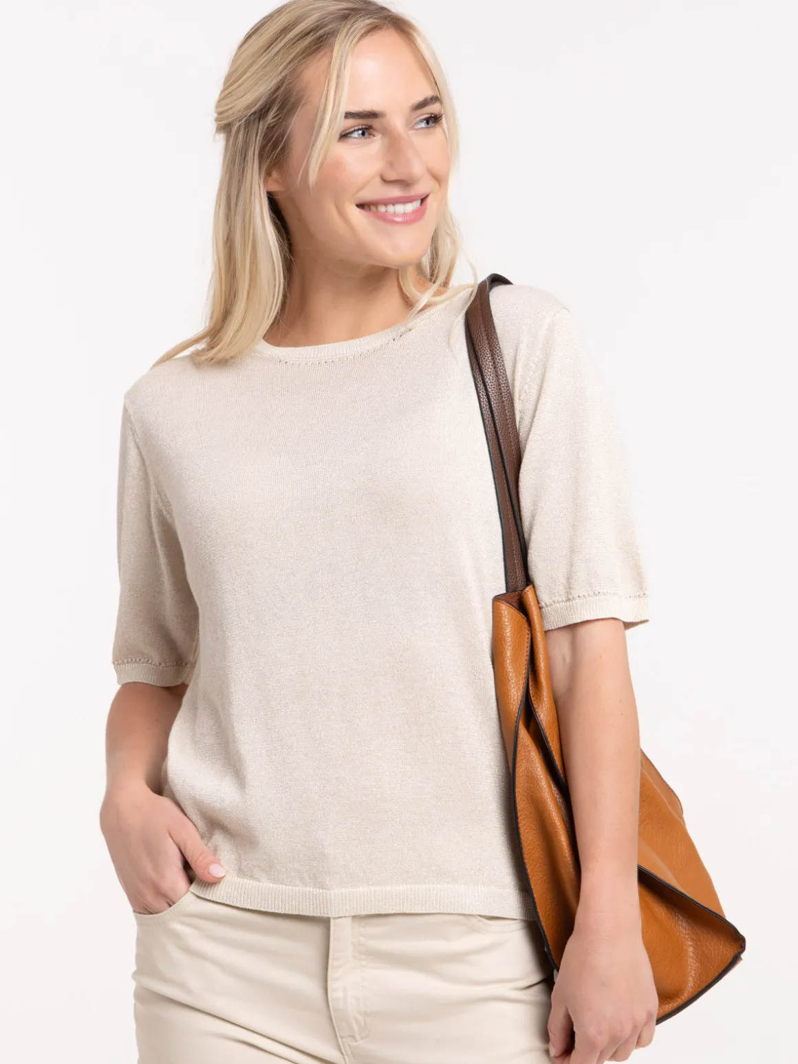 Pull manches courtes femme