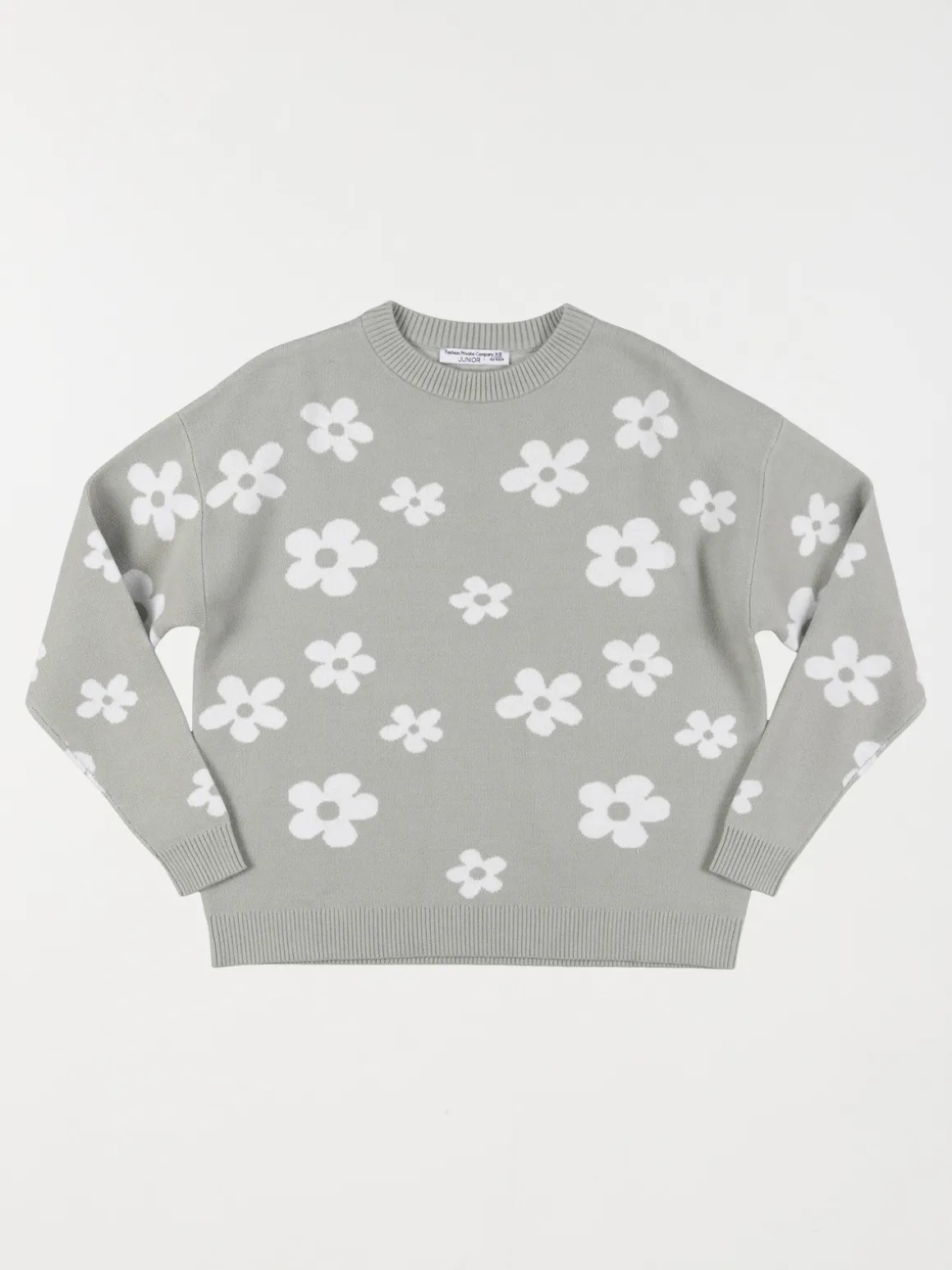 Pull motif fleuri fille (XXS-M))