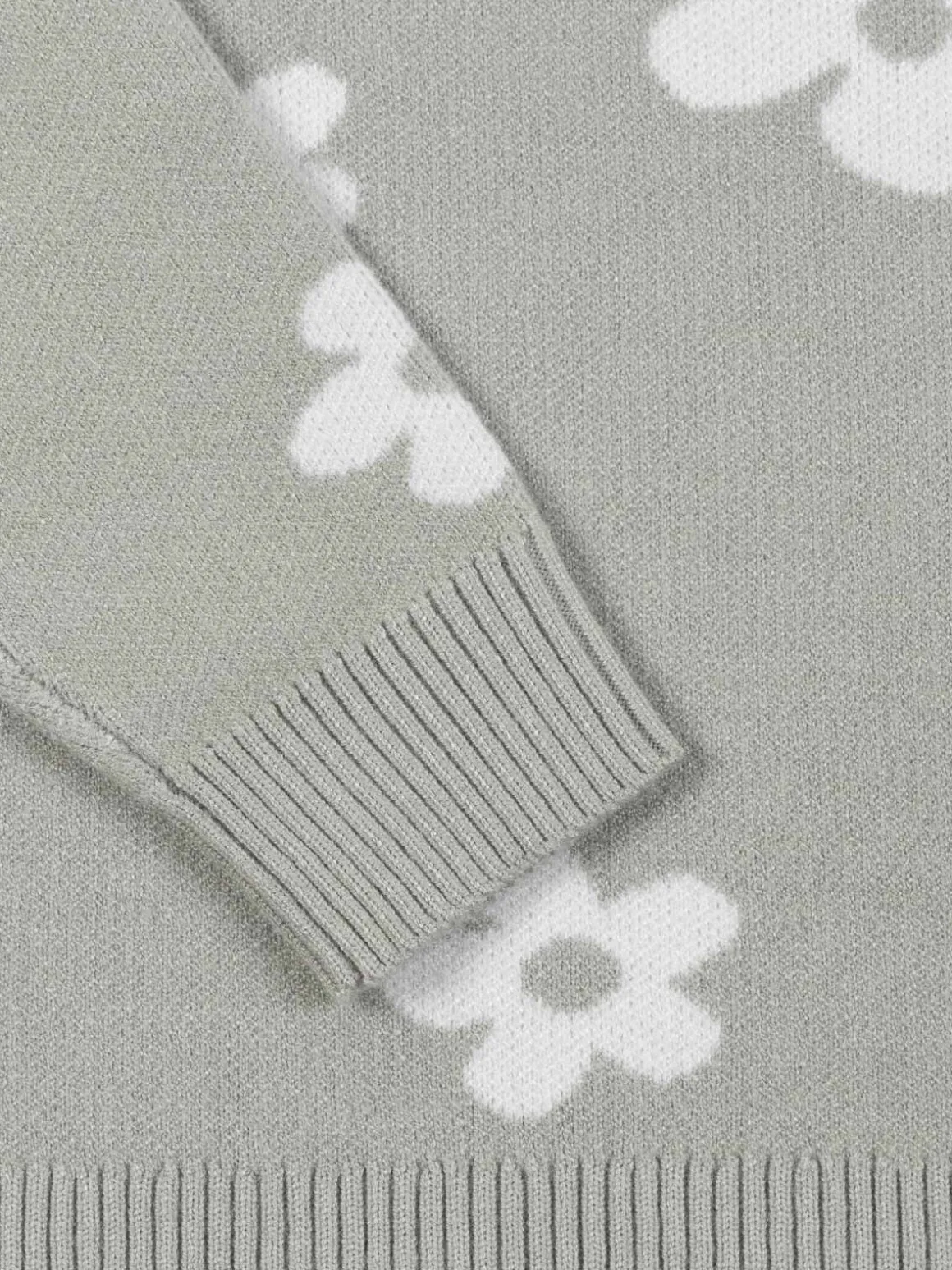 Pull motif fleuri fille (XXS-M))
