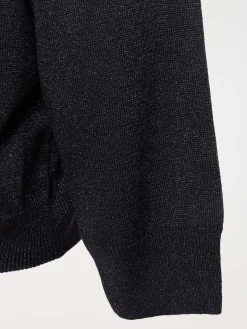 Pull noir brillant grande taille femme