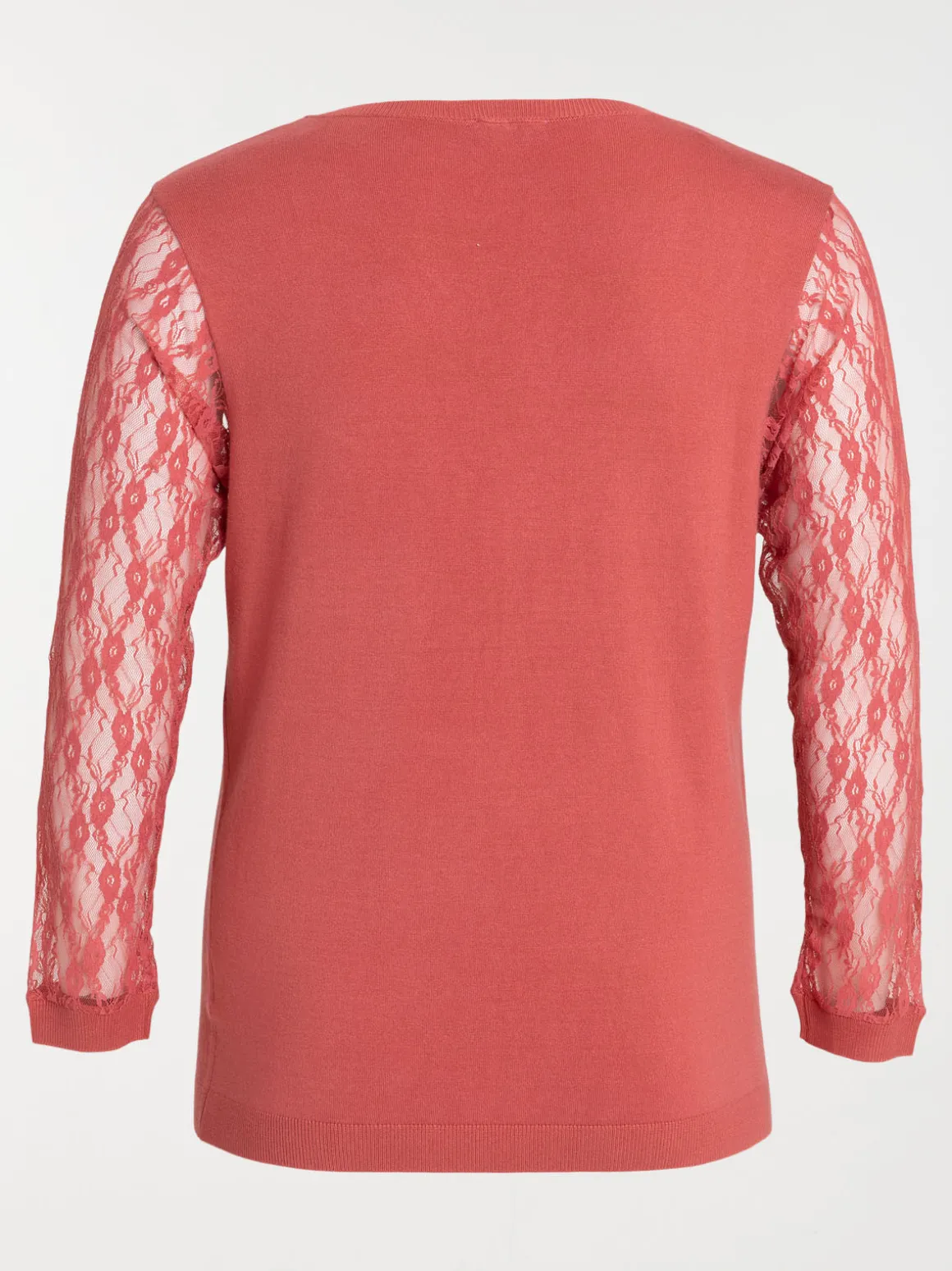 Pull orange minéral grande taille femme