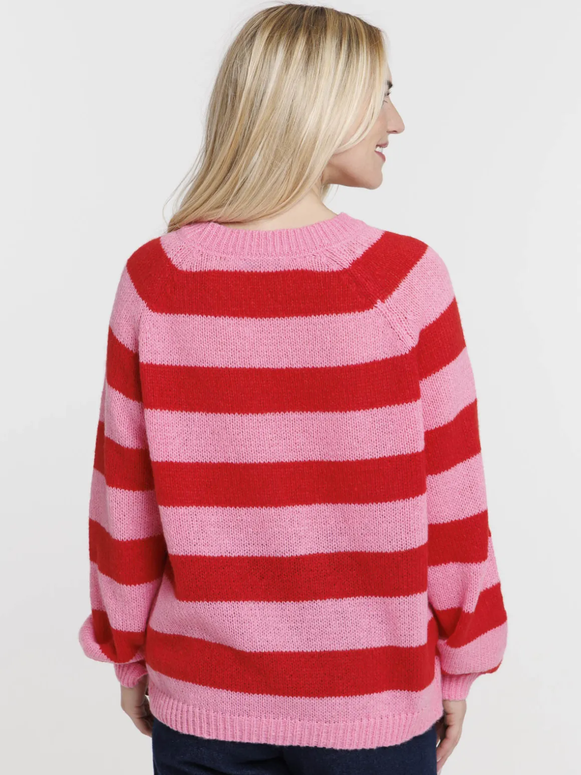 Pull rayé col rond femme