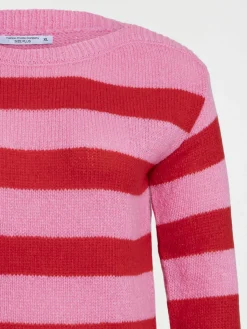 Pull rayé col rond grande taille femme