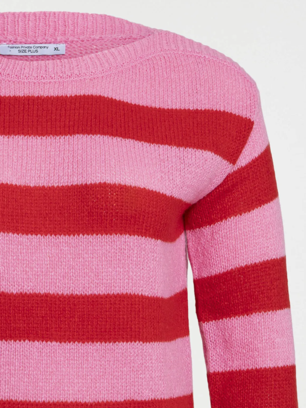 Pull rayé col rond grande taille femme