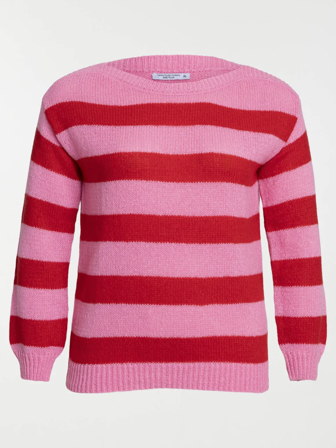 Pull rayé col rond grande taille femme