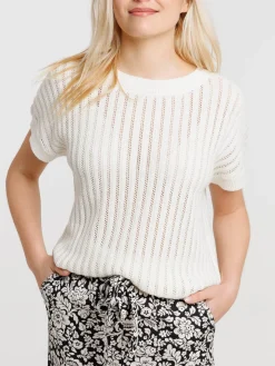 Pull ricotta manches courtes femme
