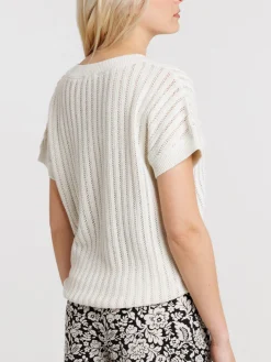 Pull ricotta manches courtes femme