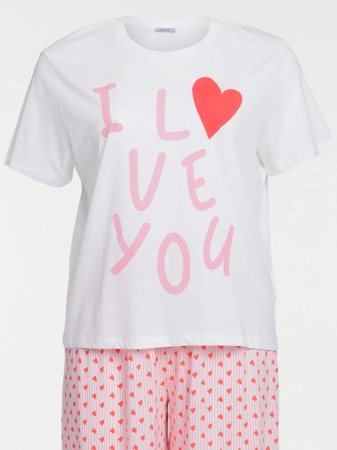 Pyjama coeurs grande taille femme