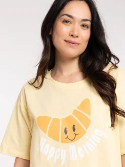 Pyjama court Happy morning femme