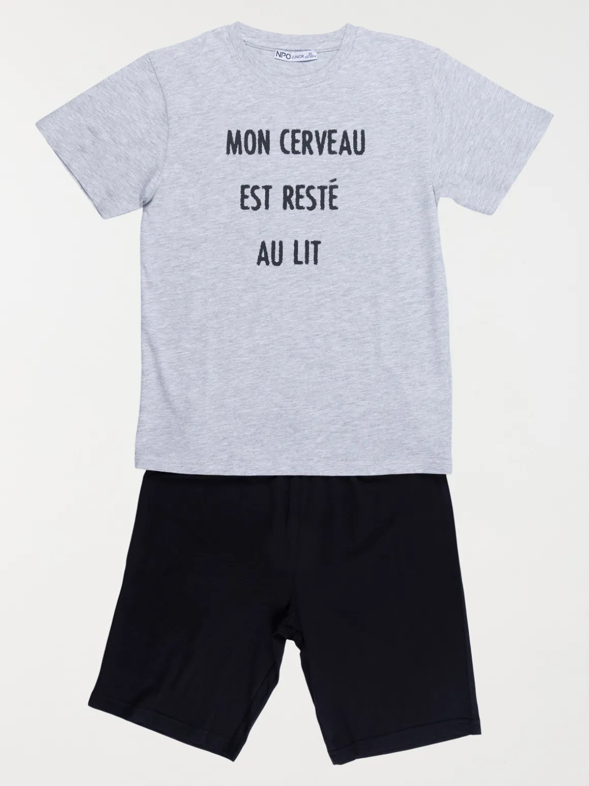 Pyjama court message garçon (XXS-M)
