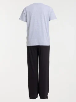 Pyjama gris chiné grande taille femme
