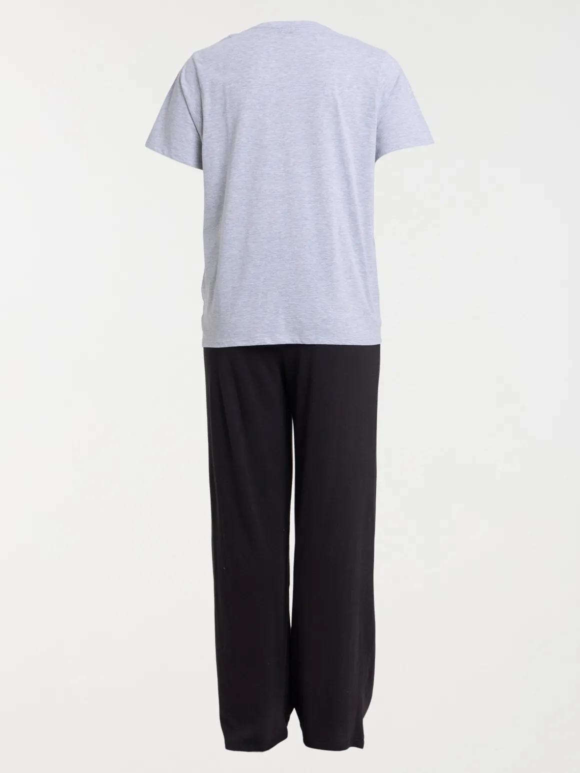 Pyjama gris chiné grande taille femme