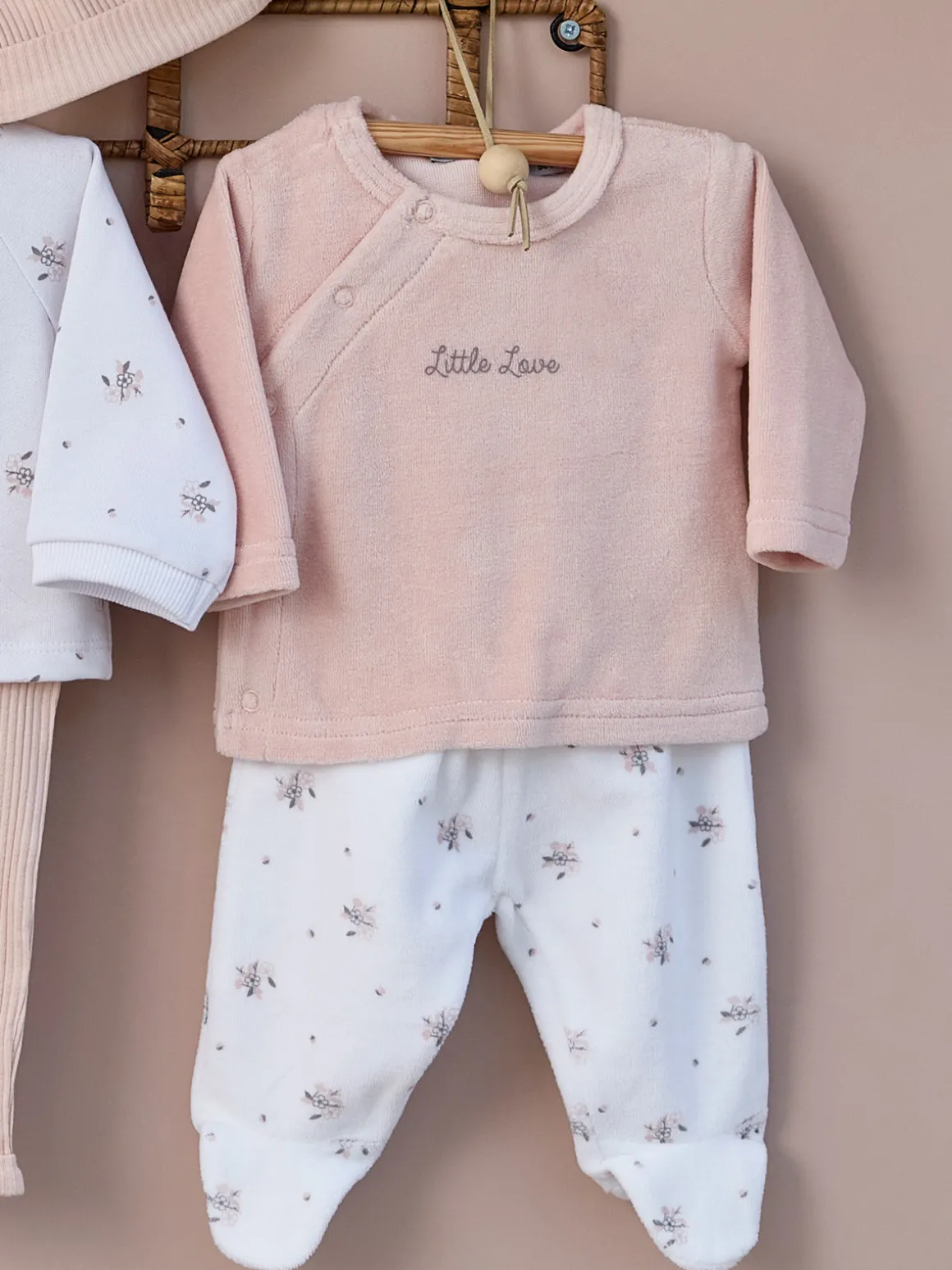 Pyjama imprimés fleurs fille (0-9M)