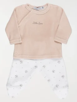 Pyjama imprimés fleurs fille (0-9M)
