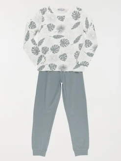 Pyjama motif feuillage garçon (3-12A)