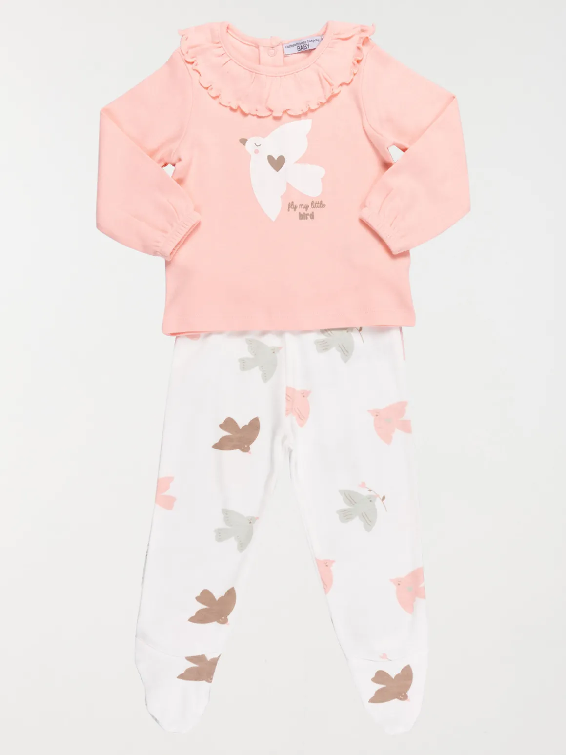 Pyjama motif oiseau fille (6-36M)