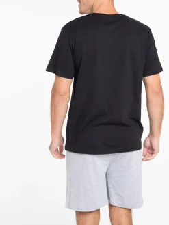 Pyjashort 100% coton noir homme