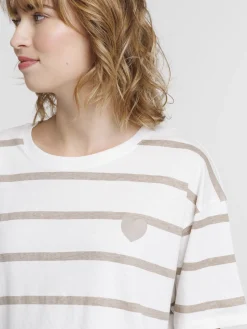 Pyjashort rayé coeur femme