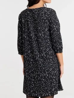 Robe à pois noire femme