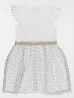 Robe bimatière fleurie fille (3-12A)