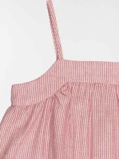 Robe bretelles vieux rose fille (3-12A)